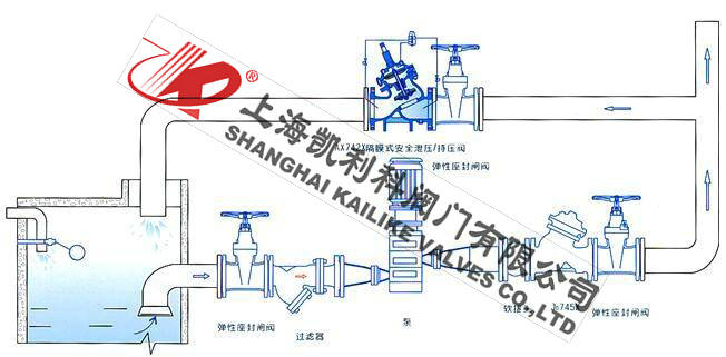 AX742X安全泄压持压阀安装示意图
